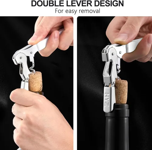 Miniatura 4 de HYZ Abrebotellas de vino a granel para camarero, sacacorchos profesional para camarero, llave de vino para servidores y restaurantes, abridor