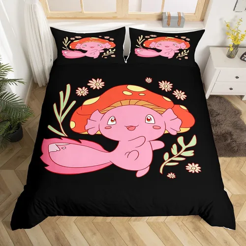 Miniatura 27 de Feelyou Juego de ropa de cama de animales del zoológico, tamaño individual, funda de edredón de animales de dibujos animados para adolescentes