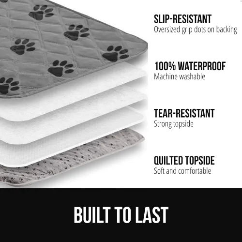 Miniatura 2 de GORILLA GRIP Funda de cama impermeable para perros, 82 x 68 pulgadas, parte trasera antideslizante con agarre, a prueba de fugas, lavable, funda