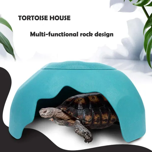 Miniatura 4 de OMEM Casa de reptiles con fregadero de cerámica, terrario, caja de cría de cuevas, refugio, decoración de hábitat, escondites para tortuga, lagarto