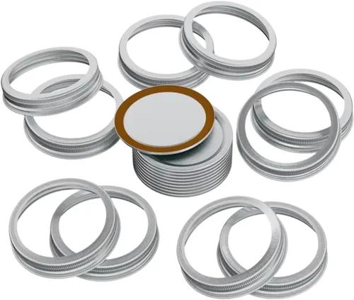 Miniatura 2 de MegaWise Tapas reutilizables para conservas de boca regular para tarros Ball, Kerr – Tapas de metal tipo Mason para conservas – Material de grado