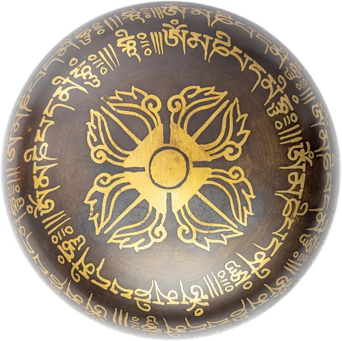Miniatura 7 de HIMALAYAN BAZAAR - Juego de cuencos tibetanos de 4 pulgadas, fácil de tocar, auténtico, hecho a mano para meditación, sonido de 7 chakras, curación
