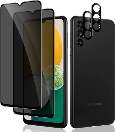 Miniatura 8 de Protector de pantalla para Samsung Galaxy A55/A35 5G, película de privacidad + vidrio templado para lente de cámara, paquete de 2, sin burbujas