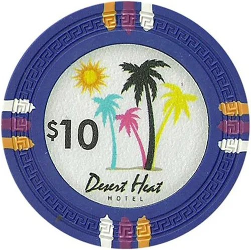 Miniatura 7 de Claysmith Gaming Desert Heat Poker Chip - Compuesto de arcilla pesada de 0.48 oz, paquete de 50