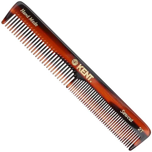 Kent 2T - Peine de dientes finos y anchos para hombres, peine pequeño para barba y bigote, peinado diario y peinetas de aseo para hombre, corte