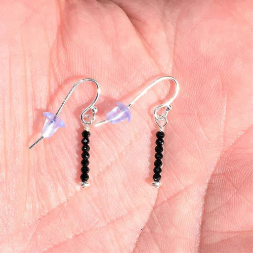 Miniatura 7 de CHARGED - Pendientes de diseño de piedras preciosas naturales + corazón de carga de selenita incluidos