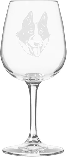 Miniatura 196 de Copa de vino de 12.75 onzas con diseño de perro grabado