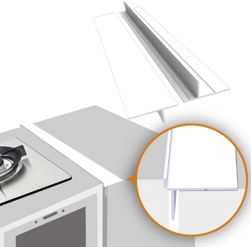 Miniatura 14 de Kindga - Cubierta de silicona para cubrir los espacios entre la mesada de la cocina y los electrodomésticos como la lavadora y la estufa, fácil