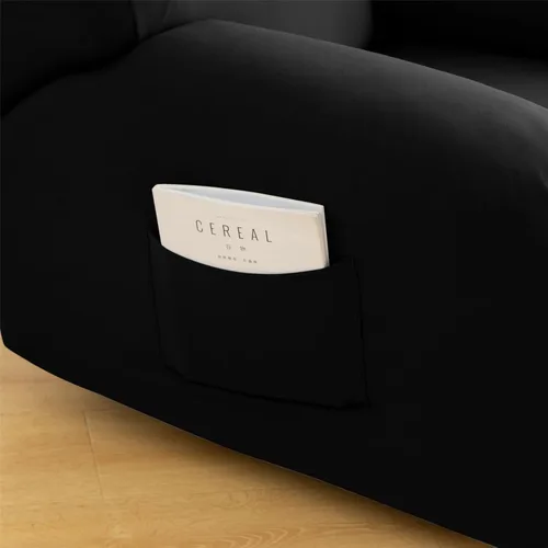 Miniatura 4 de LazyBoy - Funda para sillón reclinable, color liso, 4 piezas, fundas protectoras de muebles para sillón reclinable con bolsillo, funda para sofá