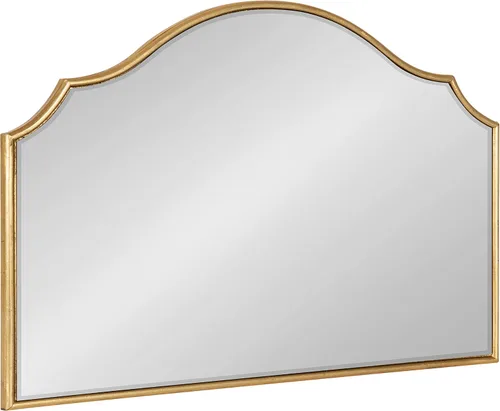 Kate and Laurel Leanna Glam - Espejo de pared horizontal, 18 x 24, dorado, sofisticado espejo grande para pared