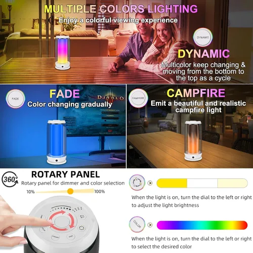 Miniatura 3 de LUXSWAY Lámpara de mesa con control remoto, regulable al lado de la lámpara para dormitorios, lámpara de escritorio enchufable con ajuste