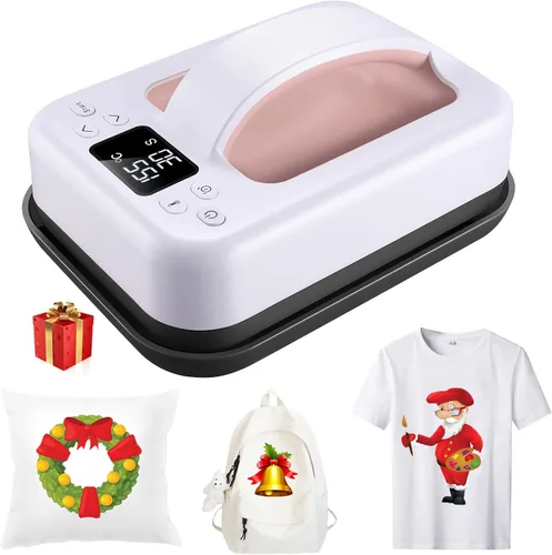 Prensa de Calor Pequeña Máquina de Prensa de Calor para Transferencia de Calor, 7 × 5 pulgadas Portátil Easy Press Mini Prensa de Calor para Regalo