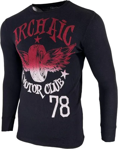 Miniatura 3 de Archaic by Affliction Camiseta térmica para hombre, color negro