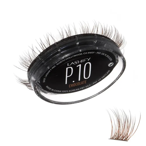 Miniatura 20 de Lashify Plushy - Pestañas postizas de 10 mm de gasa en negro, pestañas falsas fáciles de hacer DIY para un aspecto voluminoso pero aún natural
