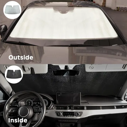 Miniatura 7 de Parasol para parabrisas para BMW X3 2018-2024, 5 capas de burbujas, plegable, grueso, accesorios de protección para visera frontal, bloquea el calor
