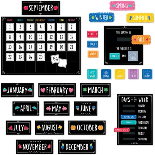 Miniatura 10 de Creative Teaching Press Bold & Bright - Juego de calendario, tablón de anuncios CTP y exhibición para el aula, 67 piezas