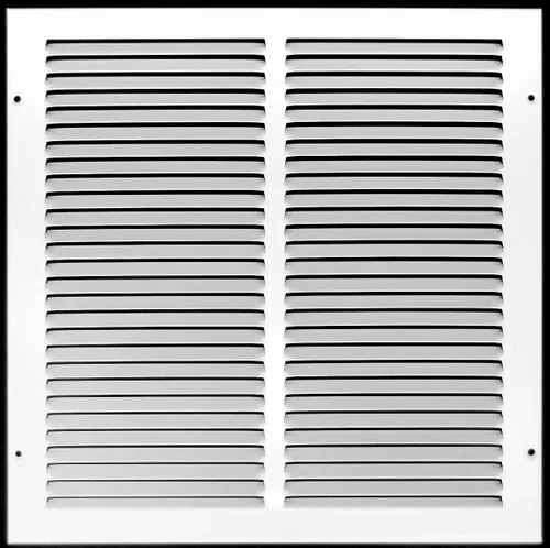 Miniatura 52 de HVAC Premium 30' x 10' [Abertura de conducto] Rejilla de aire de retorno de acero estampado plano - Pared lateral y techo - Cubierta de conducto