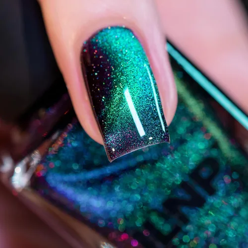 Miniatura 3 de ILNP Deep Space - Esmalte de uñas holográfico magnético verde azulado a morado
