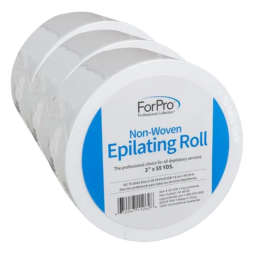 Miniatura 7 de ForPro Rollo de depilación no tejido para la eliminación de vello facial y corporal, resistente a roturas, sin pelusa, 3 pulgadas x 100 yardas