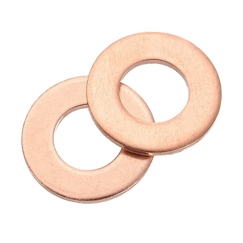 Miniatura 38 de uxcell Arandela Plana M6, 50 Piezas Arandelas de Anillo Plano de Cobre de 12mm de Diámetro Exterior Junta de Sellado de Metal para Tornillos, Pernos