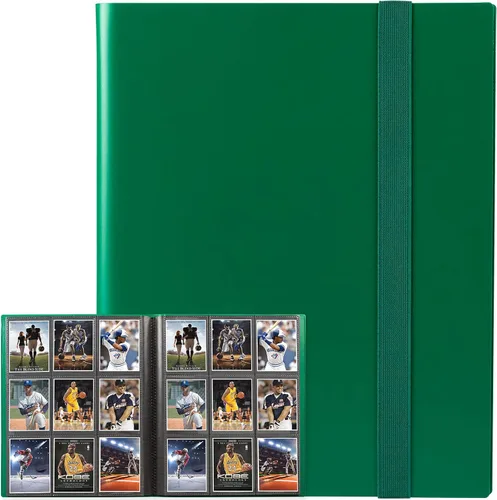 GEAoffice Carpeta para Tarjetas, Álbum Carpeta de Tarjetas Coleccionables de 9 Bolsillos, Carpeta de 360 Bolsillos de Carga Lateral para Tarjetas