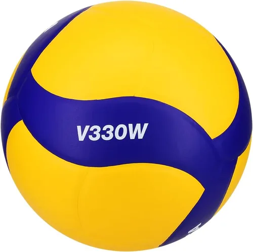 Miniatura 8 de Mikasa V330W, voleibol de juego de club de competición para interior, Azul/Amarillo