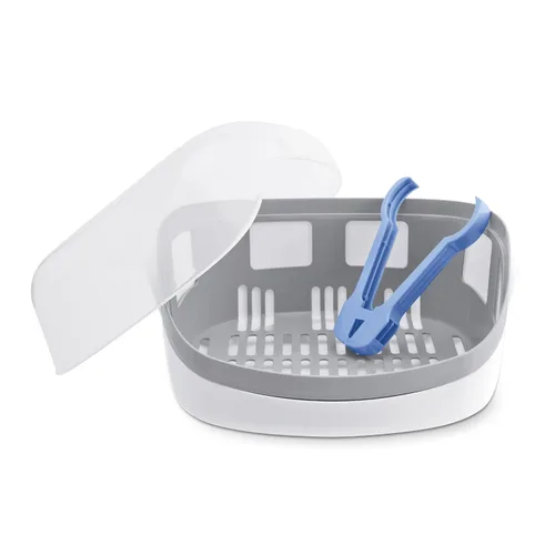 Miniatura 2 de Esterilizador de vapor para microondas: elimina el 99.9% de la suciedad de forma rápida y natural con el poder del vapor, blanco/gris