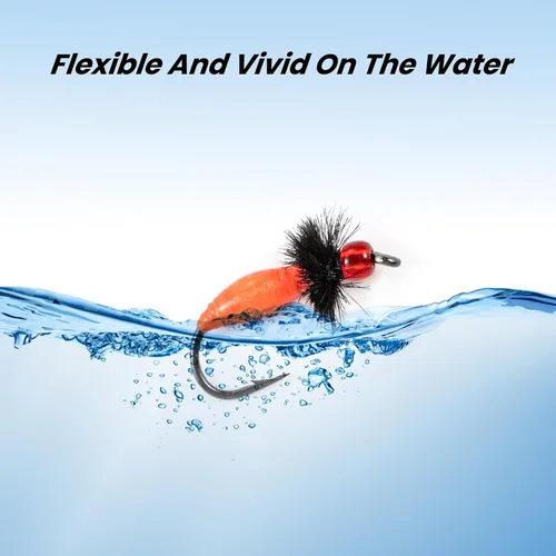 Miniatura 4 de Goture Moscas de pesca con mosca, trucha, moscas, señuelo de pesca con mosca, serpentina ninfa, moscas de camarón minnow para pesca con mosca