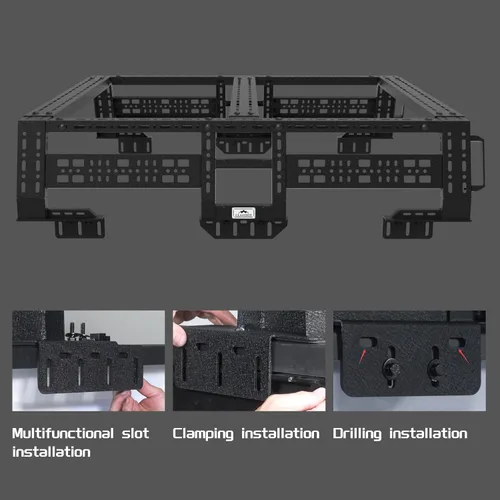 Miniatura 4 de CLAMBER Overland Portaequipajes de Cama para Camioneta de Tamaño Completo con/sin Rieles de Cama Ancho Ajustable Compatible con Ford Serie F
