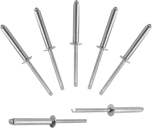 Miniatura 28 de ALLCLEAN 50 piezas de remaches ciegos profesionales de acero inoxidable de 1/4" x 1/2", remaches POP de 6,4 x 12 mm, agarre y mandril de acero