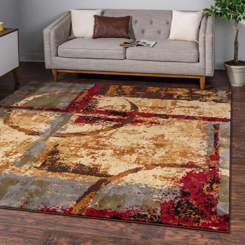 Miniatura 10 de Unique Loom Barista Collection - Alfombra de área - Catuai (2' 2" x 3' 1" ovalada, multi/marrón)
