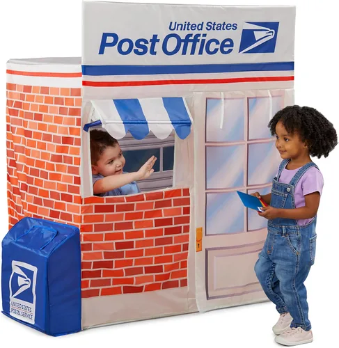 Miniatura 13 de Kid Trax USPS - Tienda de campaña desplegable Cape Cod Pretend de oficina de correos, juguetes para niños, carpas interiores para niños, juguetes