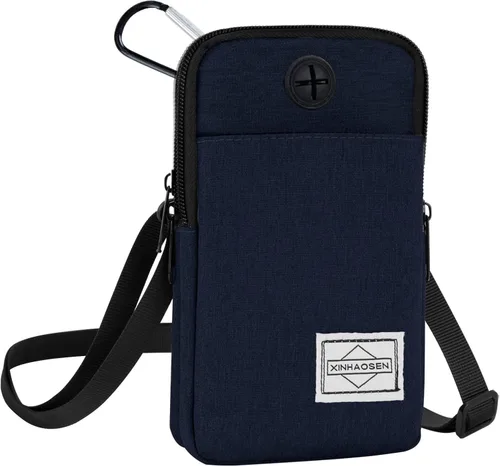 Miniatura 9 de HOTEMIA Riñonera bolsa para teléfono celular, bolsa cruzada de viaje, pulsera brazalete deportivo, billetera con correa de hombro extraíble (Rosa)