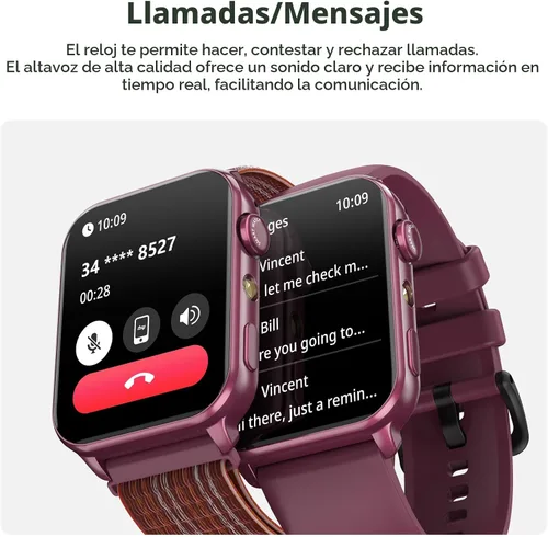Miniatura 5 de Blackview Reloj inteligente para hombres y mujeres, reloj de fitness con pantalla táctil HD de 1.91 pulgadas con linterna, notificaciones Bluetooth