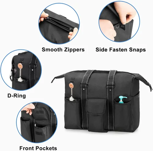 Miniatura 9 de Damero Bolsa de enfermera con funda para laptop para el trabajo y el cuidado del hogar, estudiantes de medicina