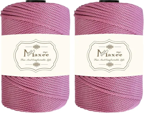 Miniatura 66 de Cordón de macramé premium de poliéster 3 mm × 218 yardas, cordón de macramé 100% polipropileno de 3 mm, ideal para crochet, colgadores de pared, 30