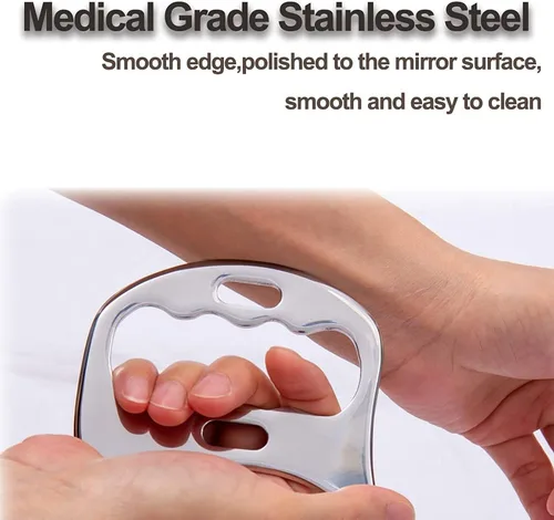 Miniatura 4 de Herramienta de masaje Gua Sha de acero inoxidable, raspador muscular, movilización de tejidos blandos, terapia física para espalda, piernas, brazos
