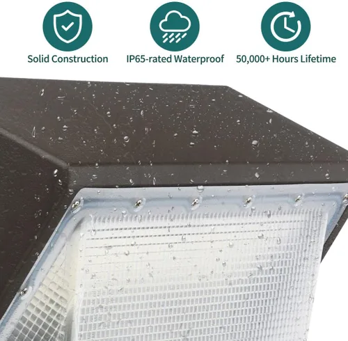 Miniatura 3 de Kadision Paquete de pared LED de 100 W con fotocélula del atardecer al amanecer, 13000 lm (equivalente a 350 W MH) 5000 K 100-277 V, paquete