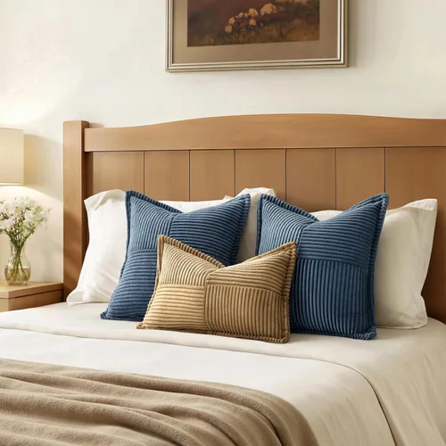 Miniatura 6 de MIULEE - Juego de 2 fundas de almohada decorativas para sofá, cama, sala de estar, 18 x 18 pulgadas, azul bohemio, acentos de estilo bohemio