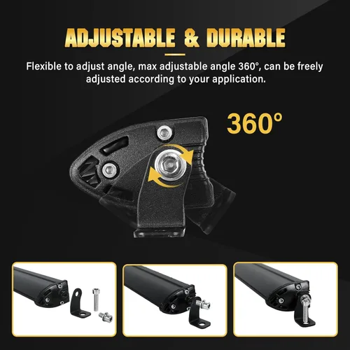 Miniatura 6 de SKYWORLD 2 X 4 Pulgadas 15W Barra de Luz LED de Una Sola Fila de Bajo Perfil Ultra Delgada, Mini Foco, Luces de Conducción Todoterreno, Luces LED