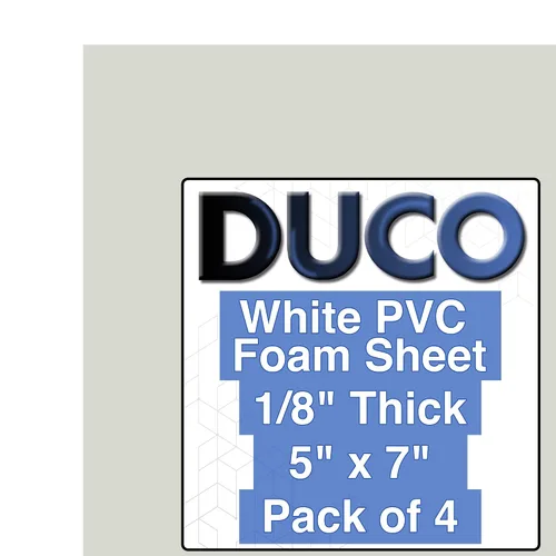 Miniatura 57 de Hoja de PVC expandido de Duco USA, de 1/8" de grosor - Paquete de 8 de 12 x 12" de tablero de espuma de celda cerrada negro mate - Lámina