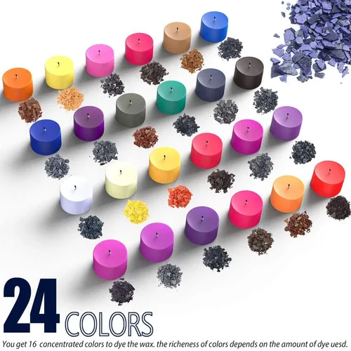 Miniatura 2 de EricX Light Tinte de color de vela, tinte de cera de 24 colores para la fabricación de velas