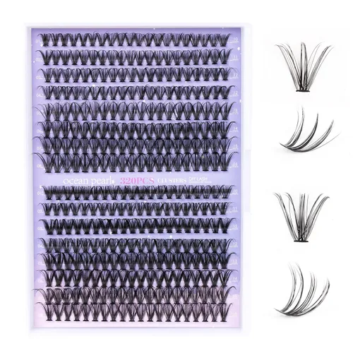 Miniatura 22 de Extensiones de pestañas individuales, 144 unidades, extensiones de pestañas individuales de 0.394-0.630 in de longitud, pestañas postizas naturales