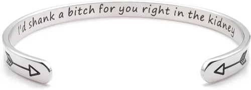 Dczosily Pulseras inspiradoras para mujer, de acero inoxidable, grabadas, con mantra motivacional, regalos personalizados para mamá, hija, hermana,