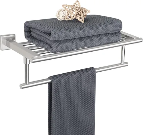 Miniatura 12 de Alise - Toallero de 16 pulgadas para baño, toallero de pared con barras de torre, estante de baño de acero inoxidable SUS 304, soporte de toalla