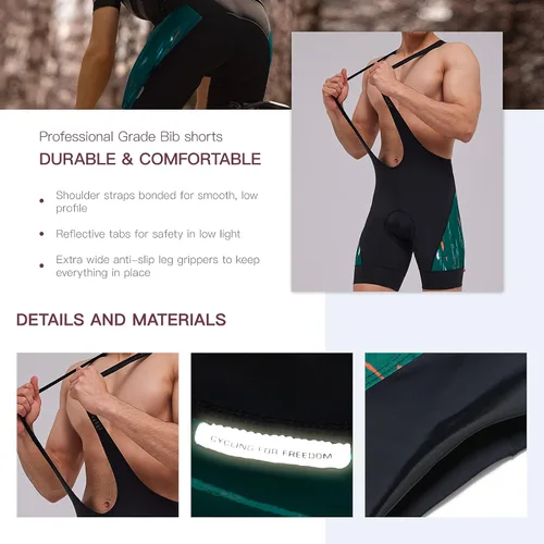 Miniatura 2 de Santic Men's Cycling Jersey Set Bib Shorts 4D Padded Short Sleeve Outfits Set Quick-dry