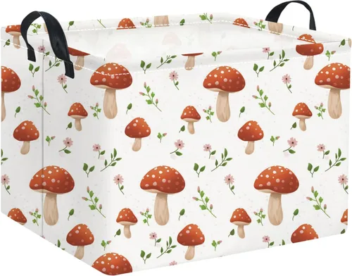Miniatura 48 de Cesta rectangular de almacenamiento para niños, cesta de almacenamiento para bebés con asas para la cocina del hogar, lindo organizador de juguetes