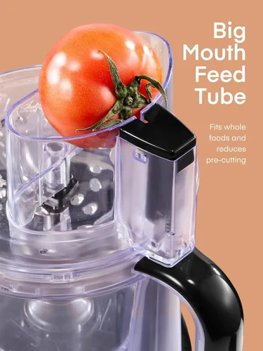 Miniatura 6 de FOHERE Procesador de alimentos, 12 tazas, picadora de alimentos 2 en 1 y picadora de carne, motor de 500 W, sin BPA, acero inoxidable, procesador