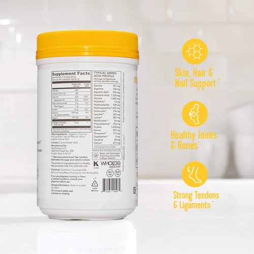 Miniatura 5 de Vital Proteins Polvo de péptidos de colágeno sin sabor 19.3 OZ Creamer Vanilla
