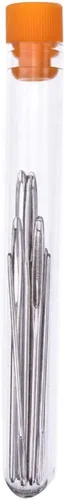 Miniatura 2 de 9 agujas de coser a mano de ojo grande, agujas de tejer de hilo de acero, agujas de coser, agujas de zurrir con tubo de almacenamiento transparente